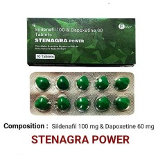 Stenagra Power (Виагра 100mg + Дапоксетин 60mg) 10таб Stenagra Power (Виагра 100mg + Дапоксетин 60mg) 10таб